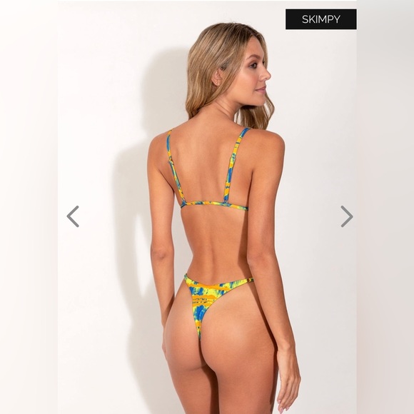 OneOne Swimwear Alli Bikini Set in Upheaval with matching Swim Skirt Cover-up - Picture 2 of 4